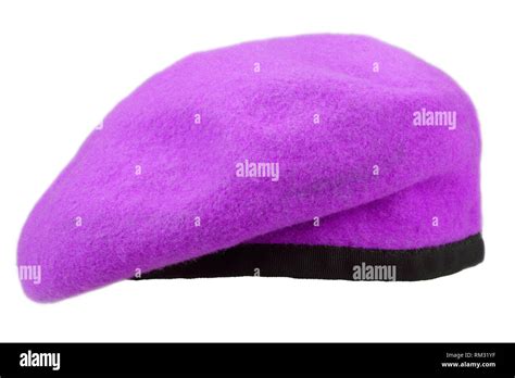 men's purple beret.